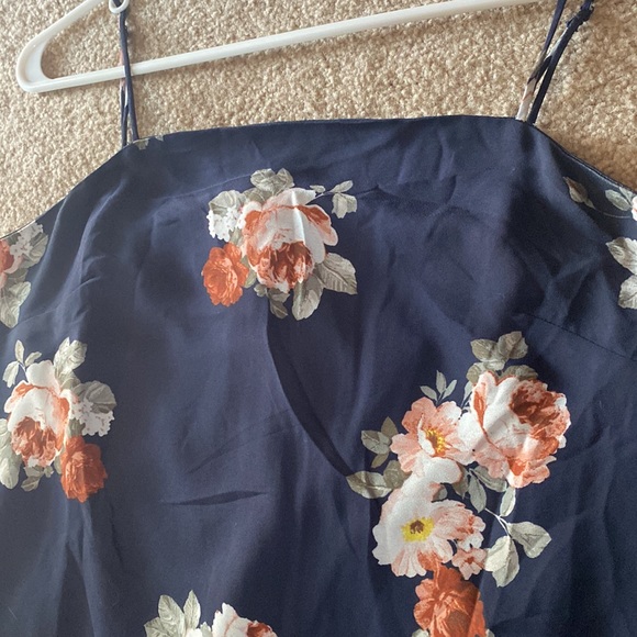 Trixxi Clothing Co. for Francesca’s Navy Blue Floral Sheath Dress - Picture 2 of 4